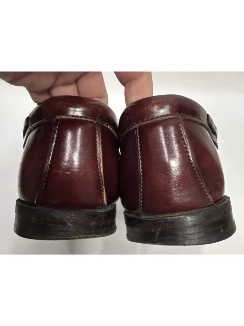 Bass & Co Weejuns 14 Classic BURGUNDY Layton Leather Kiltie Tassel Loafers Shoes